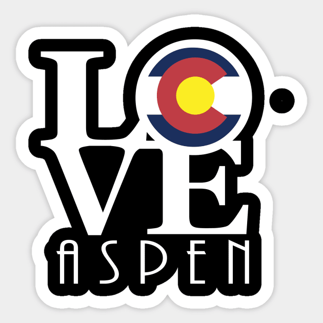 LOVE Aspen Colorado Sticker by HomeBornLoveColorado